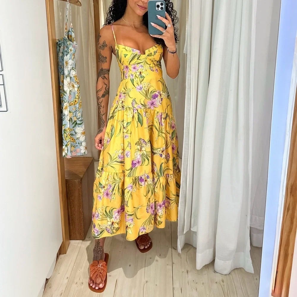 FARM Rio Flowers Long Dress Size XL - Picture 4 of 11